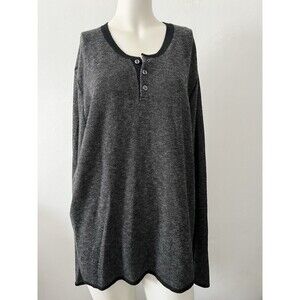 Vince Henley Sweater XL Preppy Cashmere Wool Knit Button Up Sweater Grunge